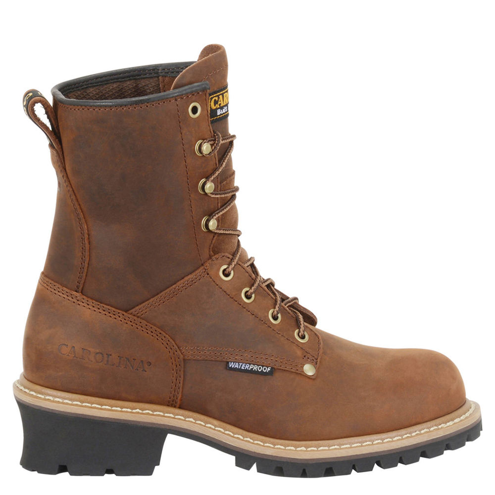 Carolina Elm 8" Logger Men's Brown Boot 11 E2