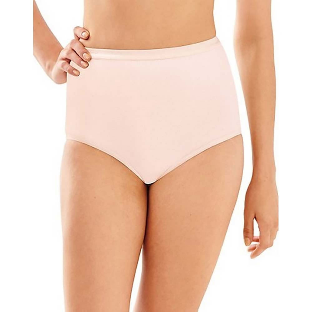 Bali Women's Full Cut Fit Stretch Cotton Brief Pink Underwear 10