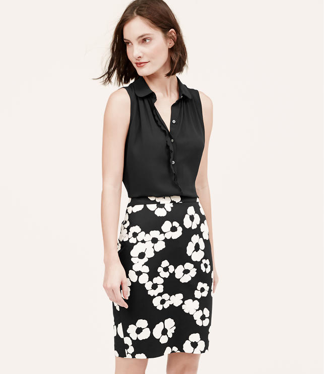 Primary Image of Blossom Doubleweave Pencil Skirt