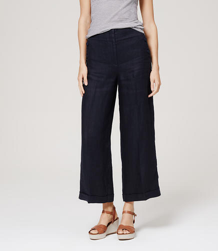 Image of Cropped Linen Sailor Pants