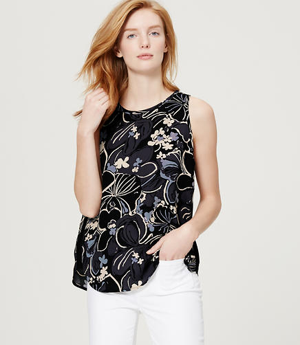 Image of Floral Piped Yoke Top
