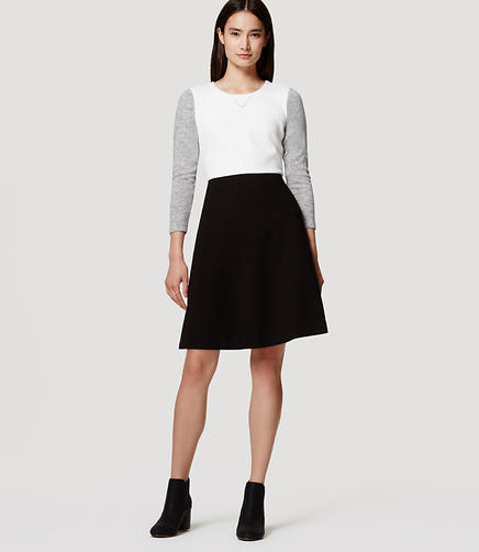 Image of Colorblock Flare Dress