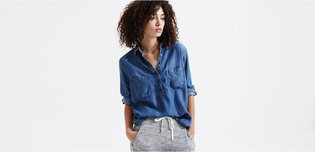 Primary Image of Lou & Grey Chambray Easy Shirt