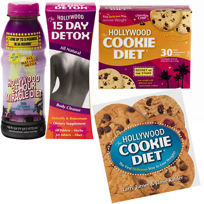 Hollywood Diet 90-Cookie and Detox Combo Pack with Hollywood Cookie Diet Book