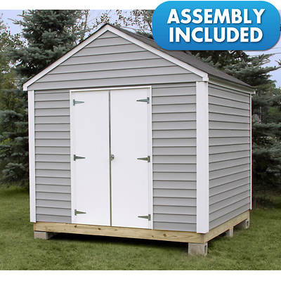 Quality Outdoor Structures 8' x 8' Vinyl Siding Advanta-Shed with 