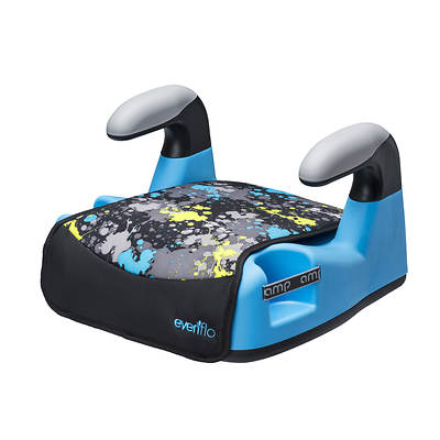Evenflo Amp LX No Back Booster Car Seat - Blue Splat