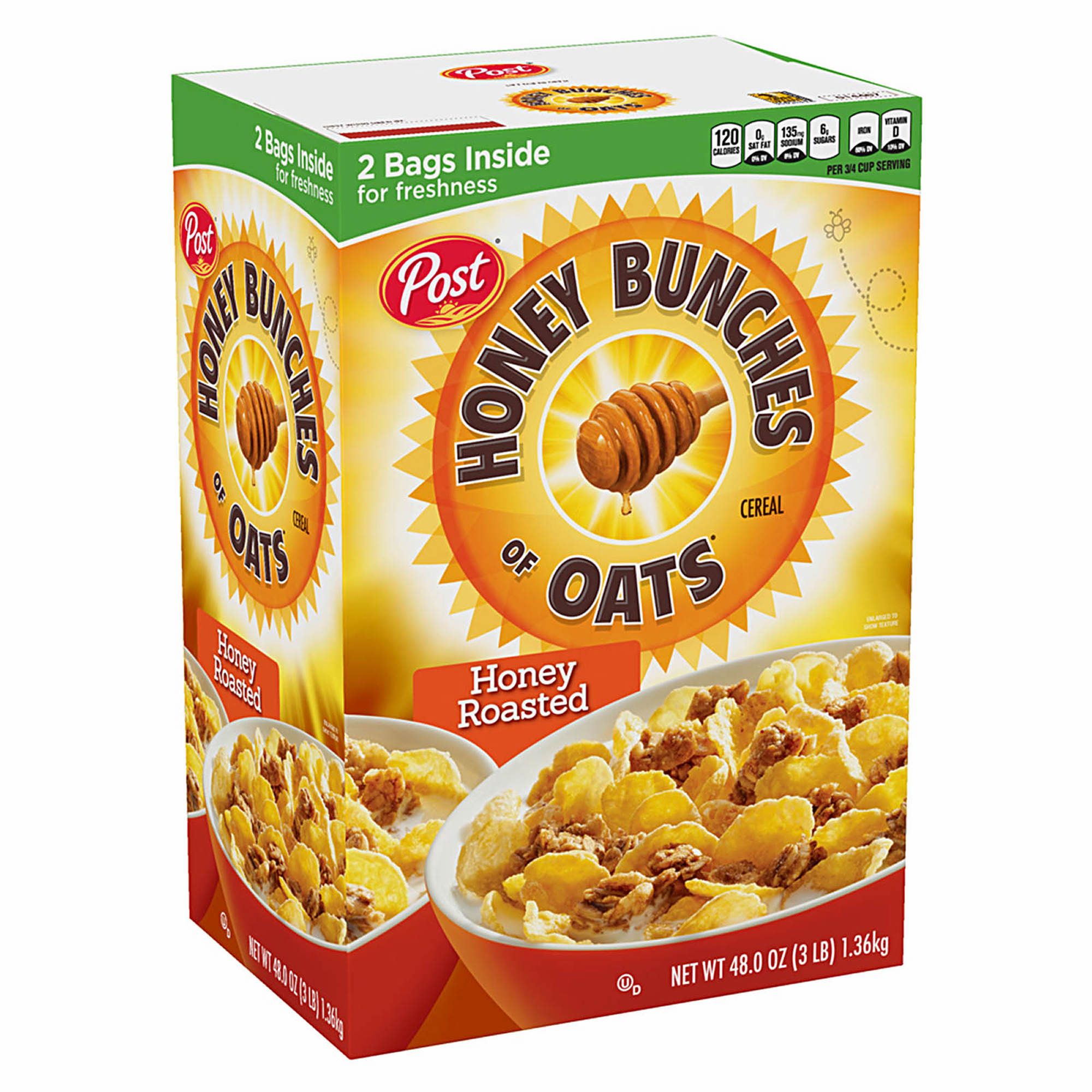 Post Honey Bunches of Oats Honey Roasted, 48 oz. - BJ's Wholesale Club