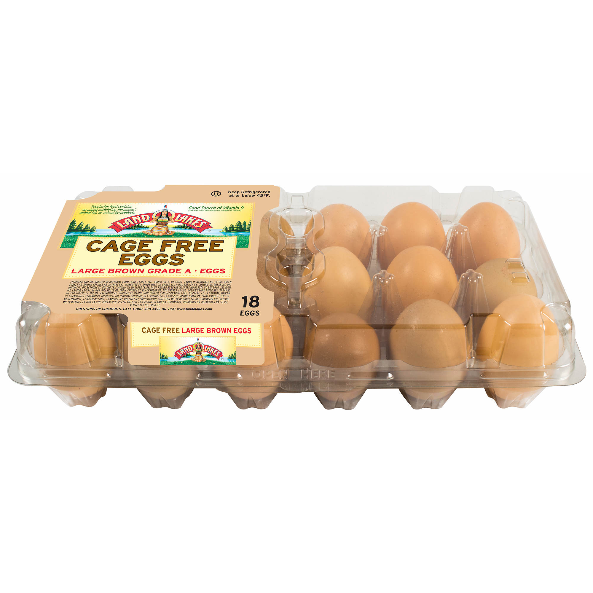 Land O'Lakes CageFree Large Brown Eggs, 18 ct. BJ's Wholesale Club