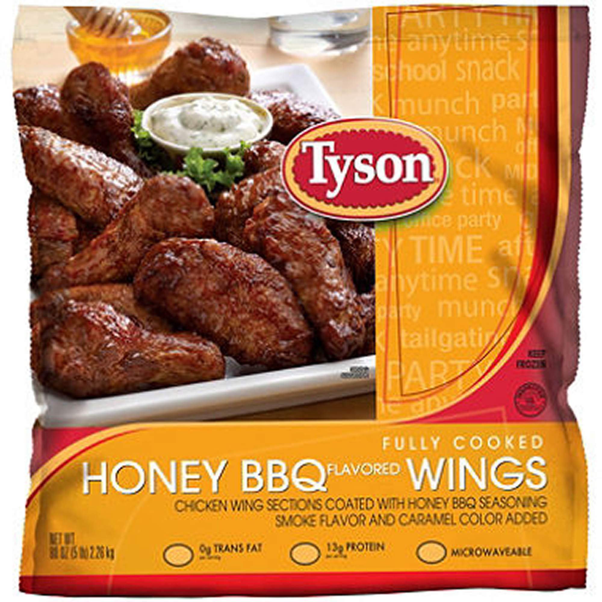 Tyson Fully Cooked Honey Barbecue Flavored Wings 5 lbs BJ s 