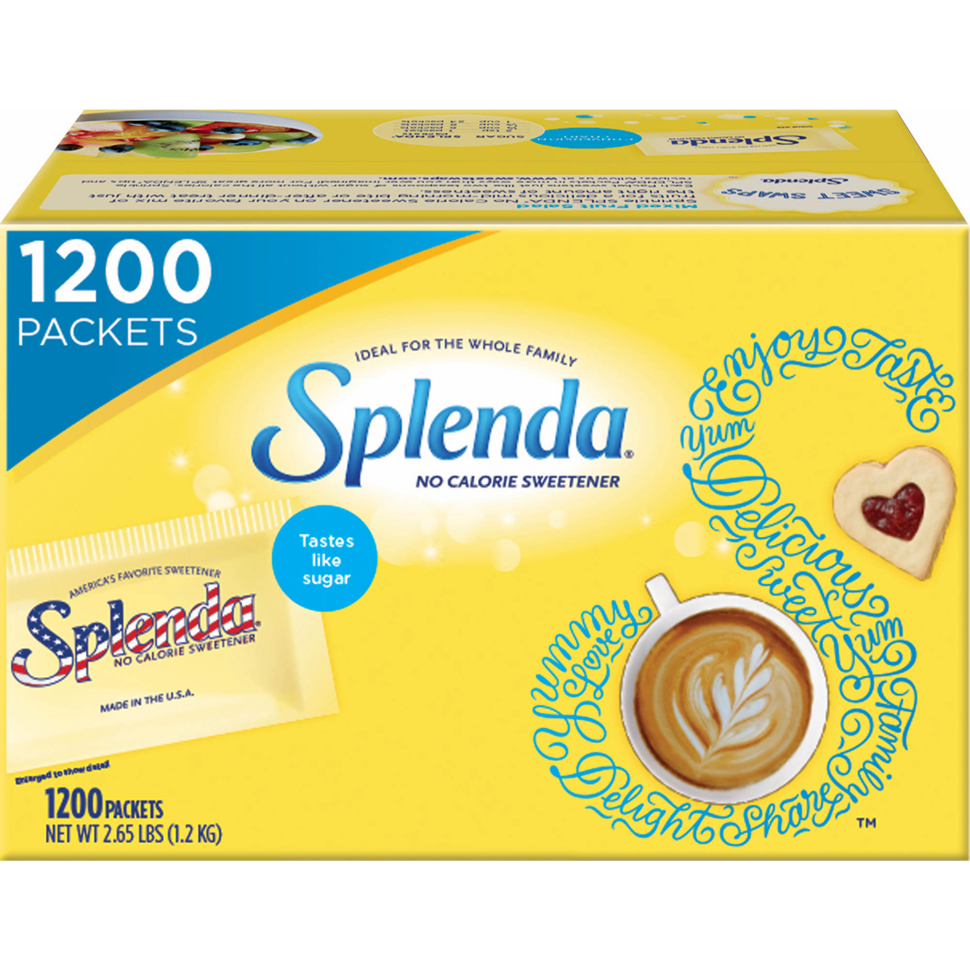How many Splenda packets equal 1 cup of sugar?