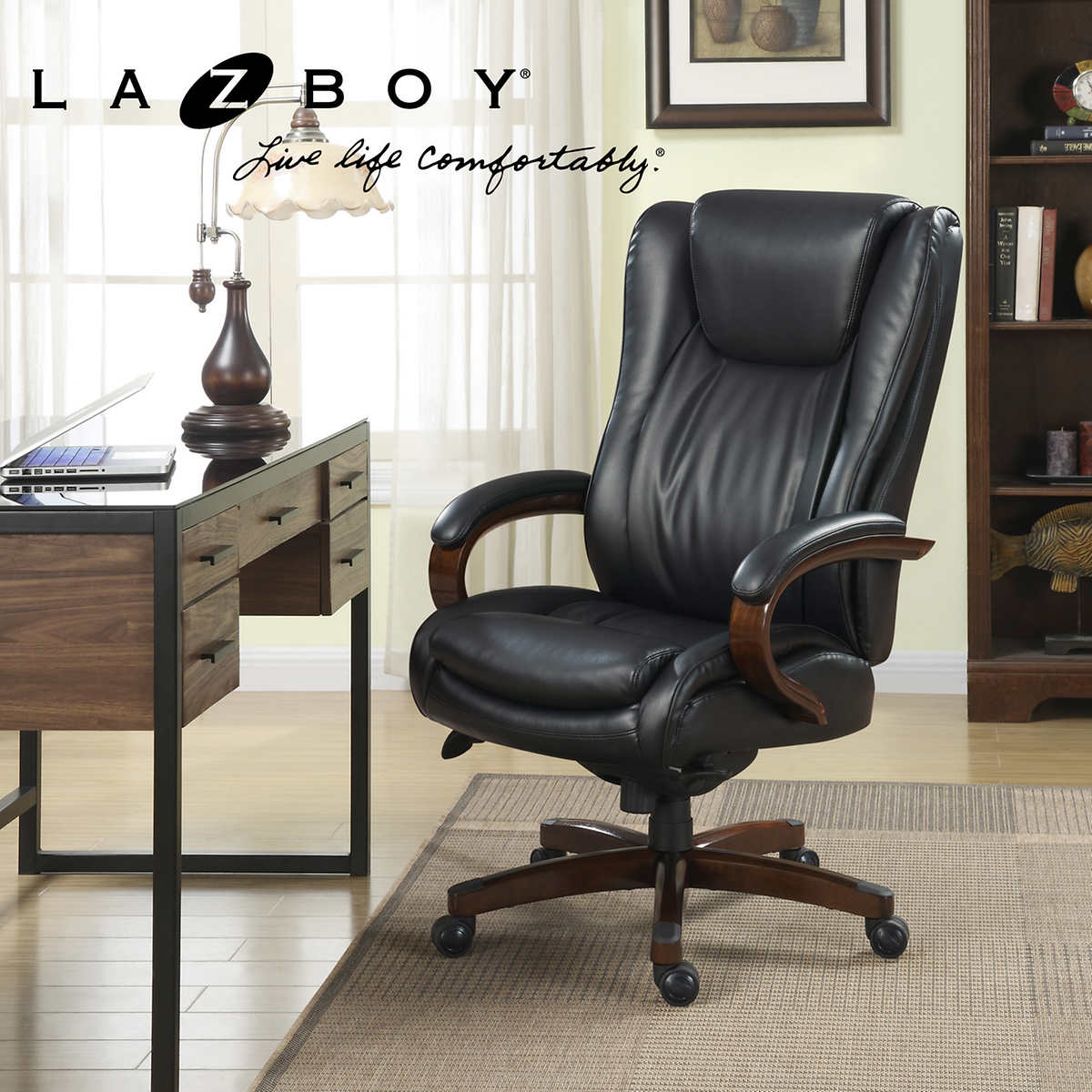 La Z Boy Big Tall Executive Leather Office Chair