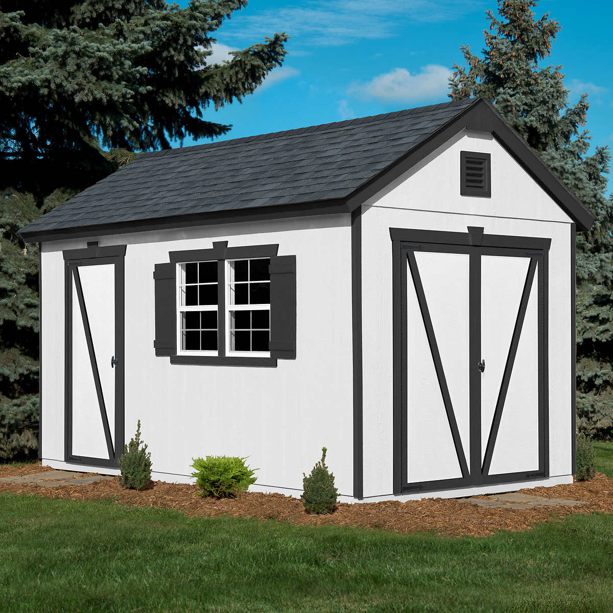 Cres   twood 8' x 14' Wood Storage Shed, 934 Cubic Ft. of 