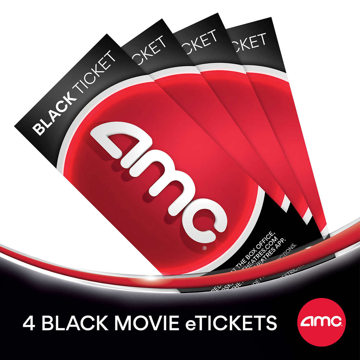 AMC 4 Pack Black Movie ETickets