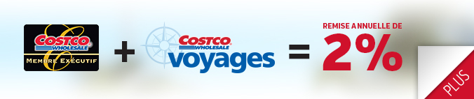Executive Members earn an annual 2% Reward on eligible Costco Travel purchases. Learn More.