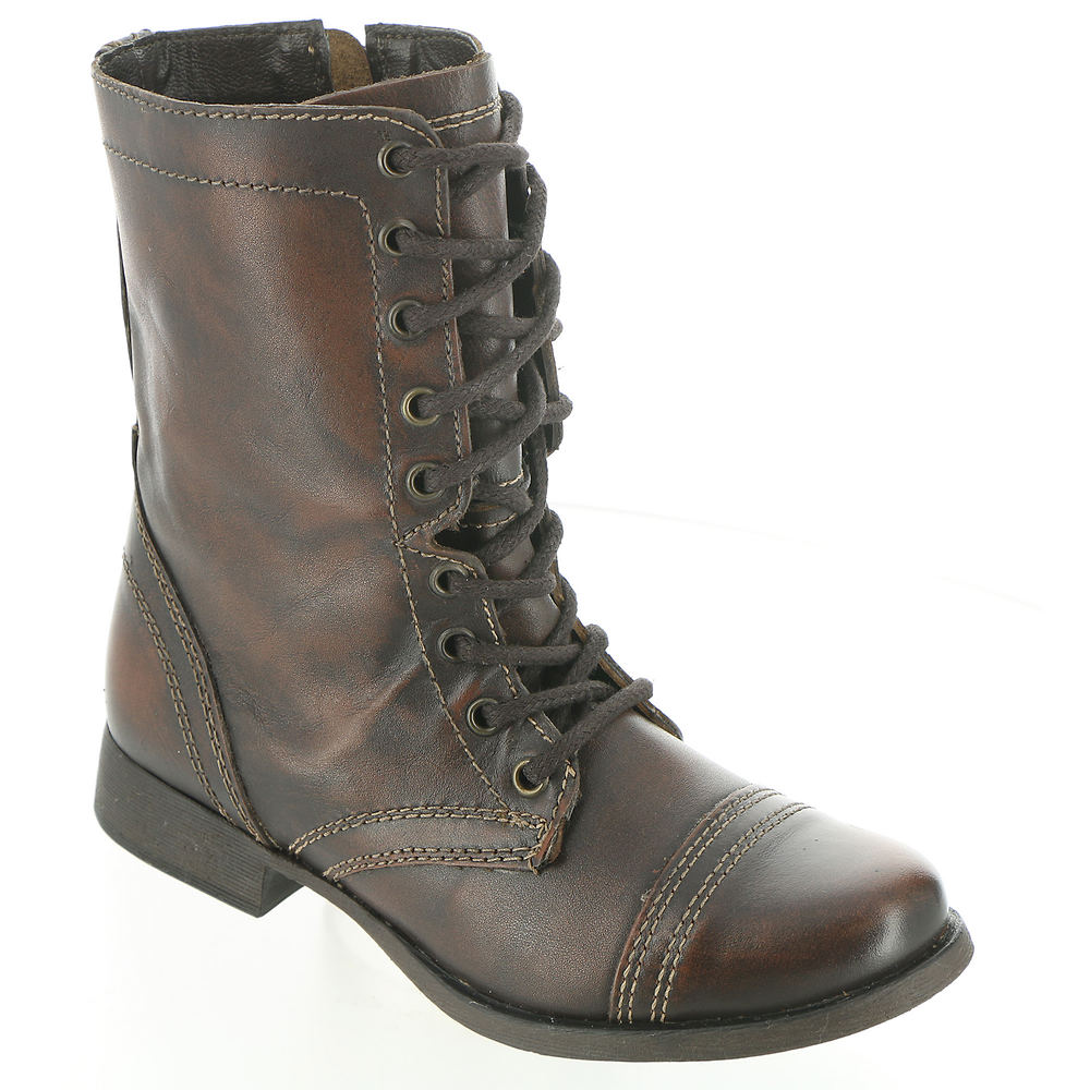 Pin Up Shoes- Heels, Pumps & Flats Steve Madden Troopa Womens Brown Boot 5.5 M $79.95 AT vintagedancer.com