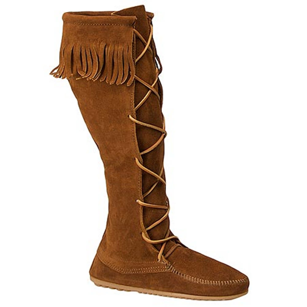 Vintage Winter Retro Boots – Snow, Rain, Cold Minnetonka Womens Front Lace Hardsole Brown Boot 8 M $99.95 AT vintagedancer.com