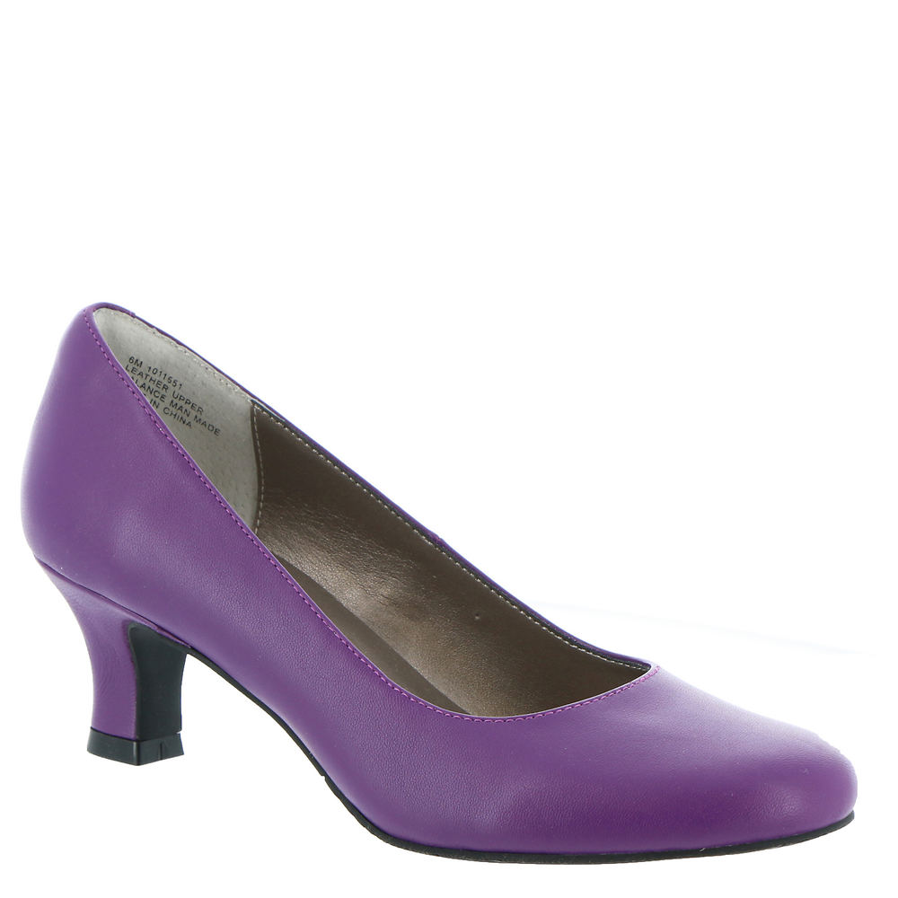 60s Shoes, Go Go Boots | 1960s Shoes, Flats, Heels, Boots ARRAY FLATTER Womens Purple Pump 11 W $79.95 AT vintagedancer.com