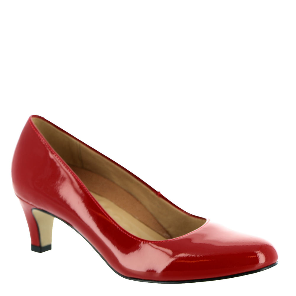 1940s Shoes Styles for Women History Walking Cradles Joy Womens Red Pump 12 M $99.95 AT vintagedancer.com