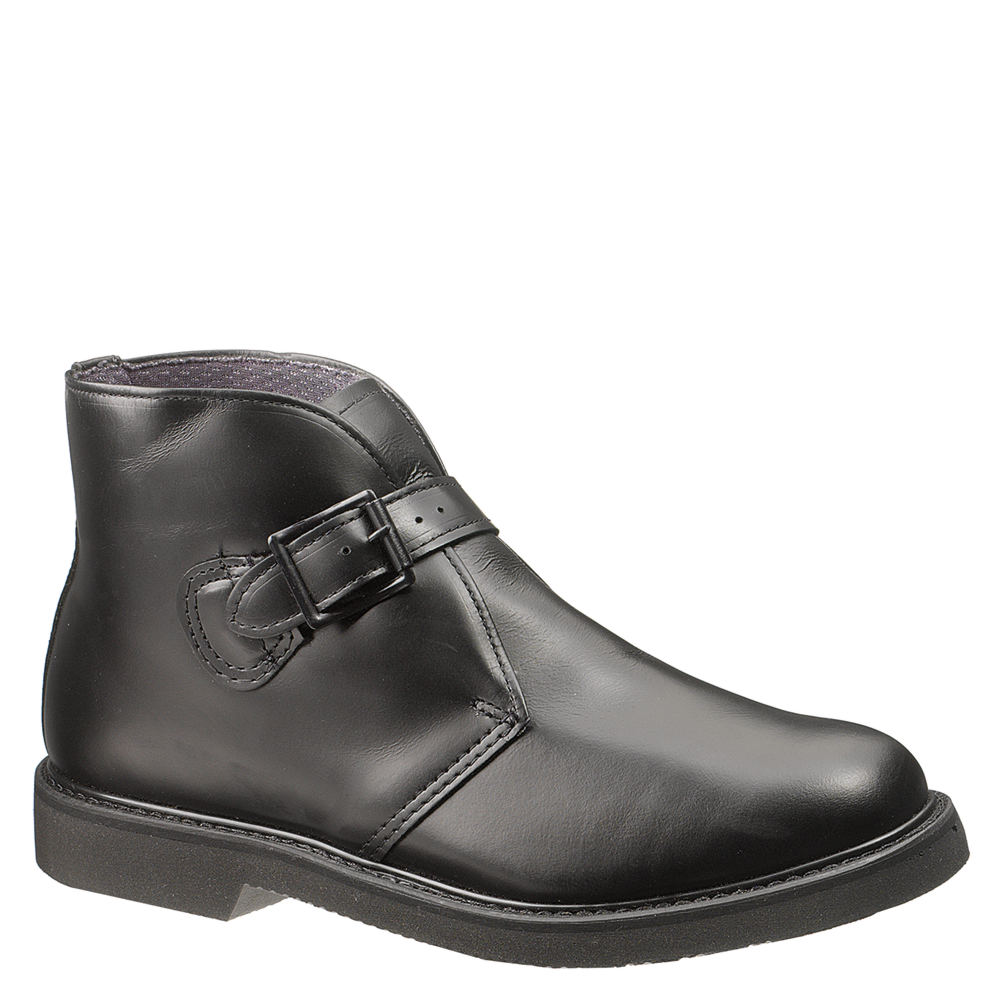 60s Mens Shoes | 70s Mens shoes – Platforms, Boots Bates LITES Buckle Chukka Mens Black Boot 11.5 C $189.95 AT vintagedancer.com
