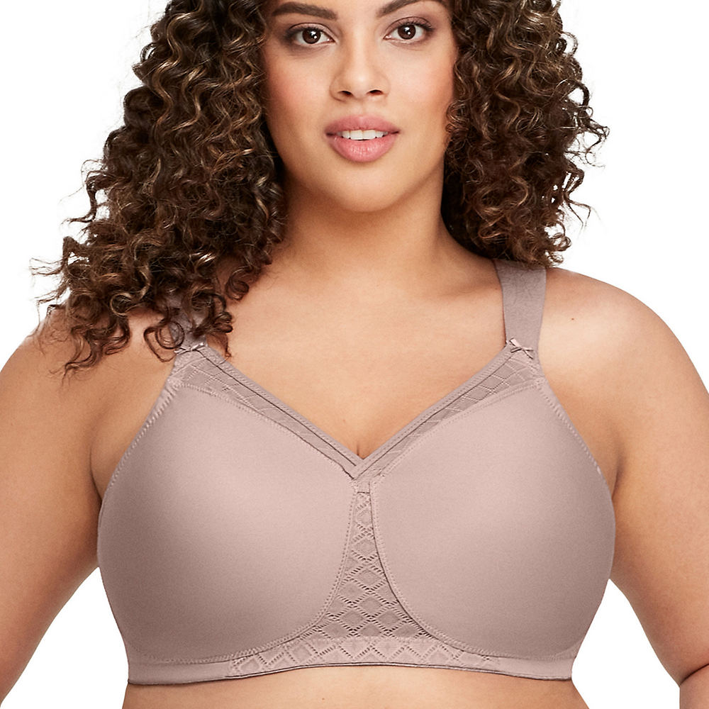 Glamorise 1080 Soft Shoulders T-shirt Bra With Seamless Straps 40 G Taupe  40g for sale online