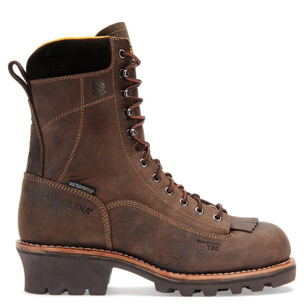 Carolina Birch 8" Composite Toe Logger Men's Brown Boot 8 E2 -  726363517954