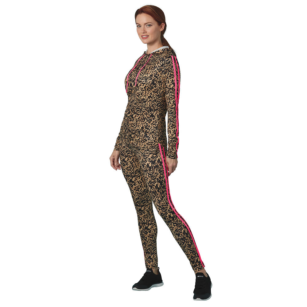 Vevo Active Women's Printed Tunic Jogger Set Multi Sets 3X -  190061425208