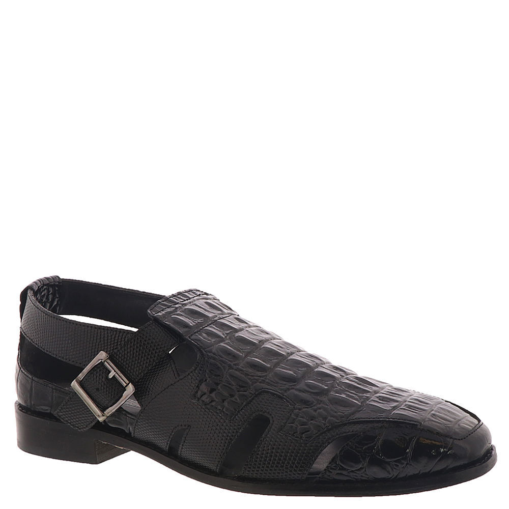 1940s Men’s Shoes: Men’s Vintage Shoe History Stacy Adams Calzada Mens Black Sandal 11 W $89.95 AT vintagedancer.com