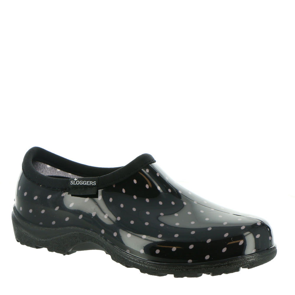 Black & White Polka Dot Garden Shoe Sloggers Size 6 Principle Plastics 