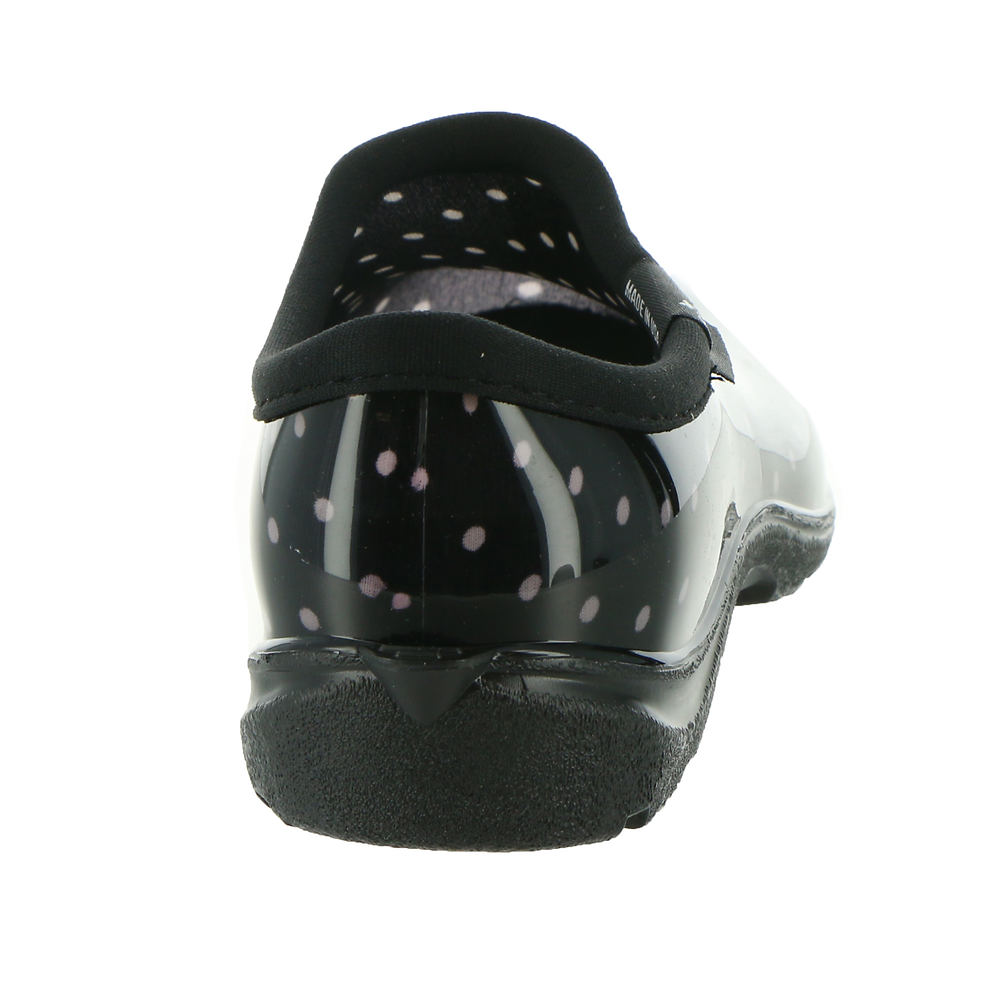 Black/White Polka Dot Sloggers 5113BP10 Women's Rain & Garden Shoe Size 10 