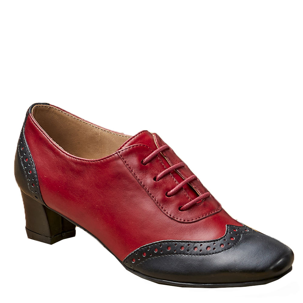 Rockabilly Shoes- Heels, Pumps, Boots, Flats ARRAY First Class Womens Red Oxford 12 M $39.99 AT vintagedancer.com