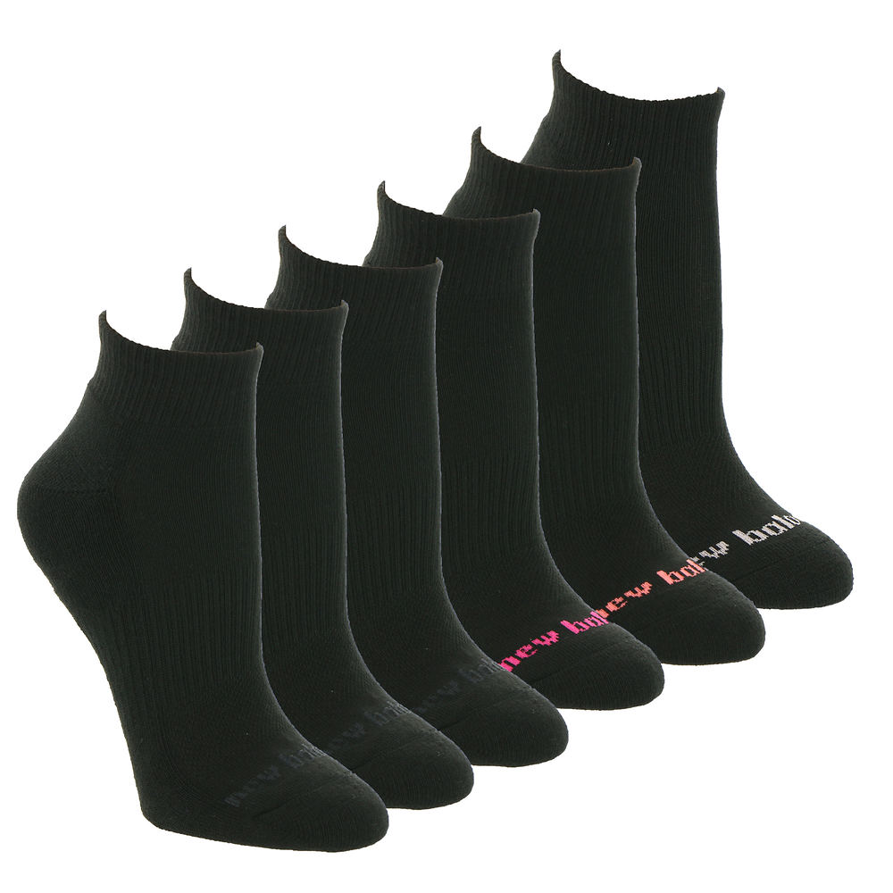 New Balance Women's Quarter Basic 6 Pack Socks Black Socks One Size -  886028317517