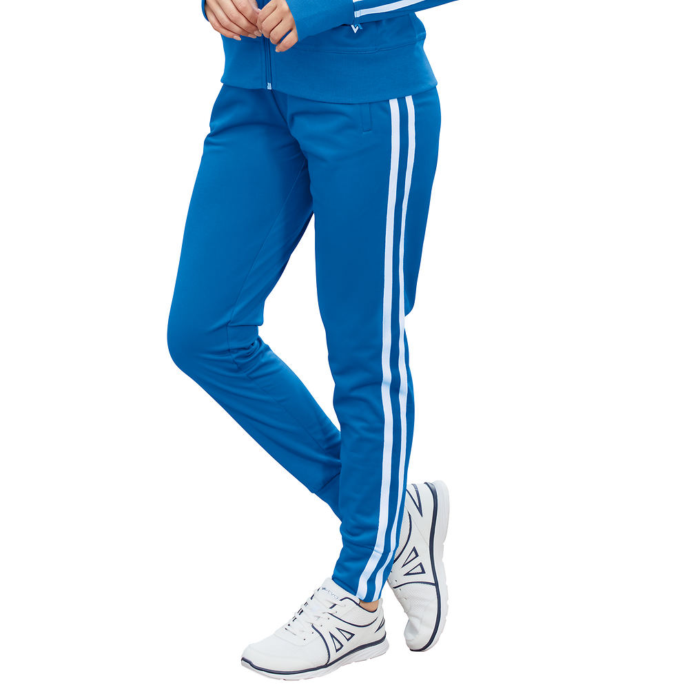 Vevo Active Women's Striped Track Jogger Blue Pants XL-Regular -  190061529449