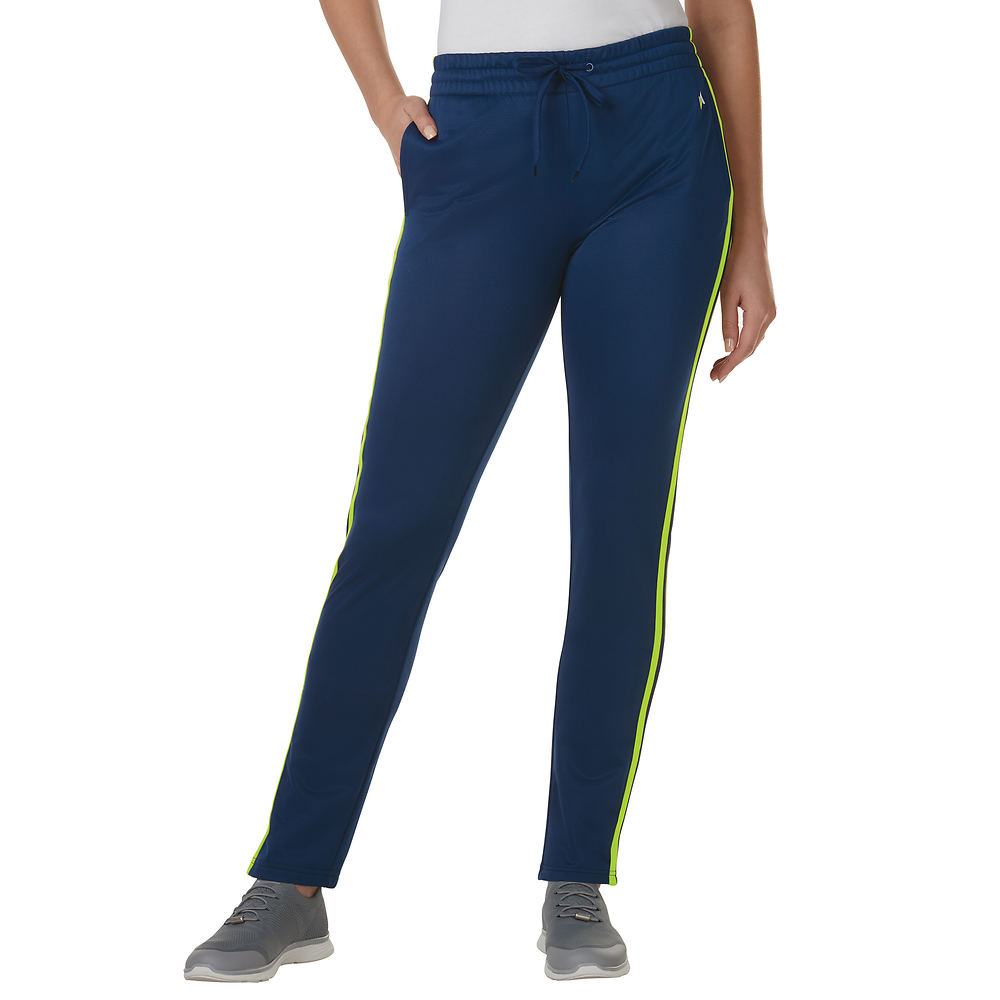 Vevo Active Women's Striped Track Pant Blue Pants XL-Regular -  190061445886