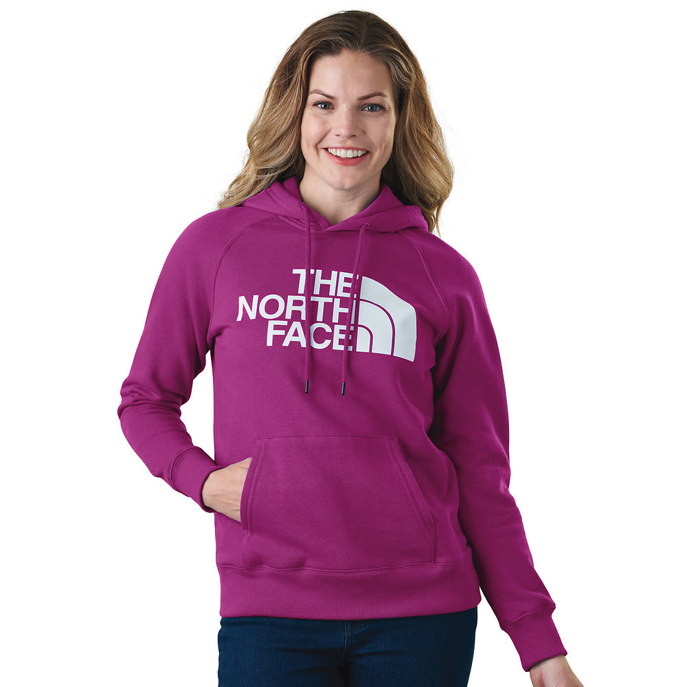 The North Face Women's Half Dome Pullover Fleece Hoodie Pink Jackets 2X -  196248330198