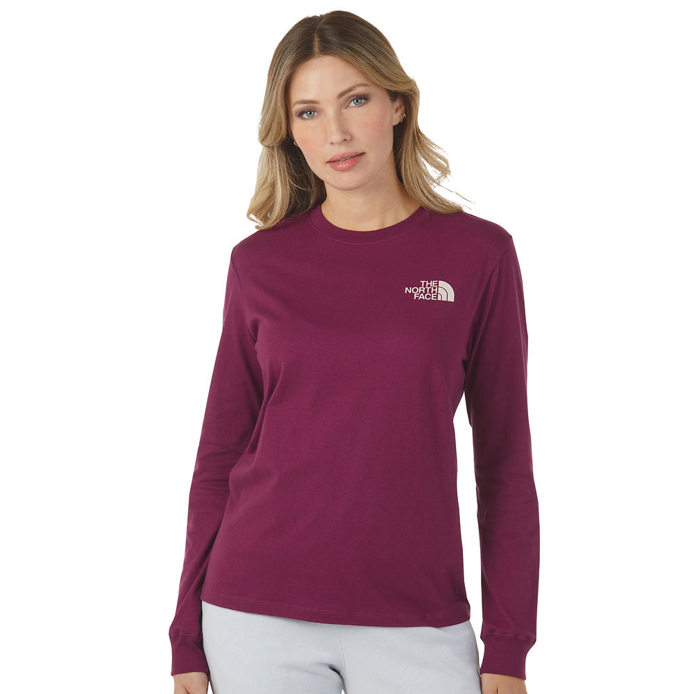 The North Face Women's Long Sleeve Hit Graphic Tee Purple Knit Tops XL -  196573789319