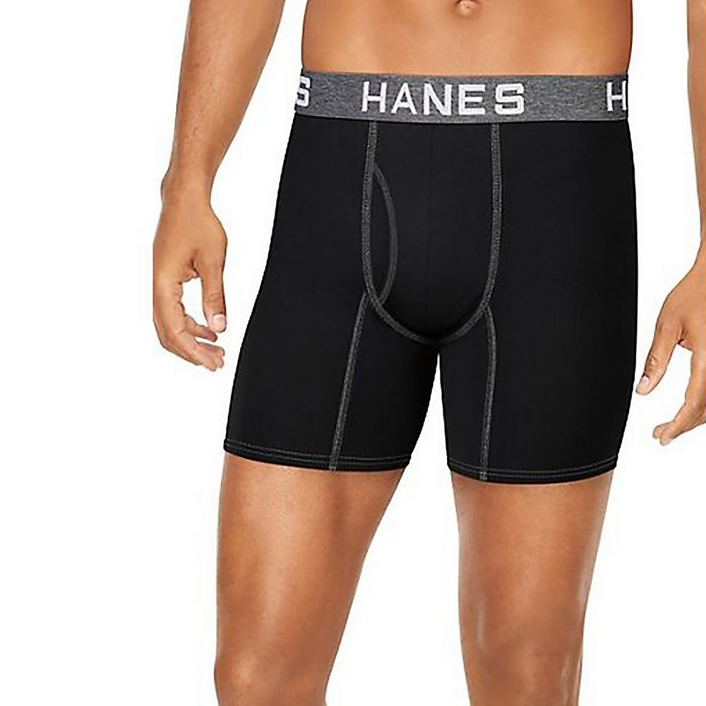 Hanes Men's Ultimate Comfort Flex Fit Boxer Brief 4-Pack Multi Underwear XXL -  196062176330