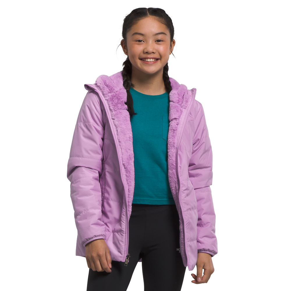 The North Face Girls' Reversible Mossbud Parka Purple Coats XL -  196573254695