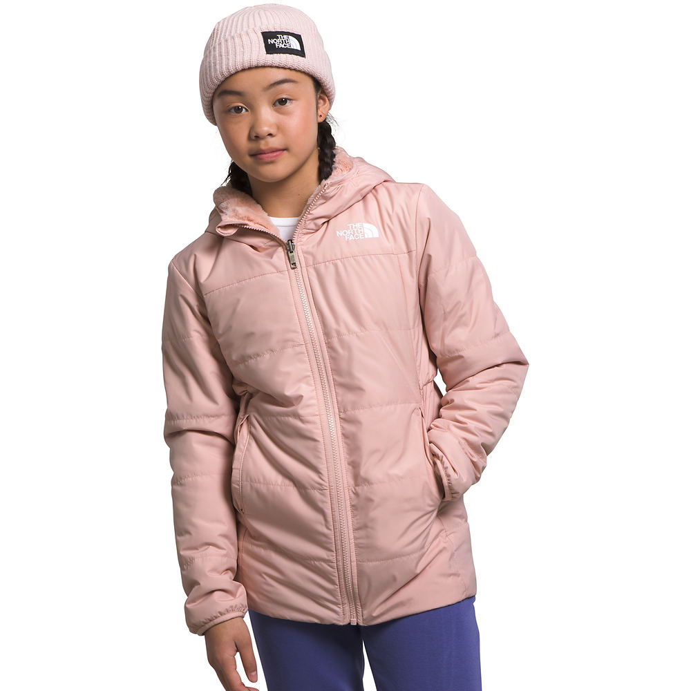 The North Face Girls' Reversible Mossbud Parka Pink Coats XL -  196573254947