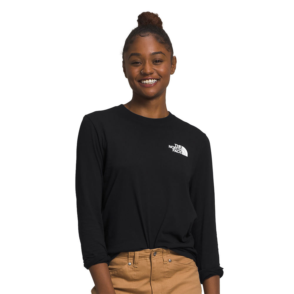 The North Face Women's Long Sleeve Box NSE Tee Black Knit Tops XXL -  196573782327
