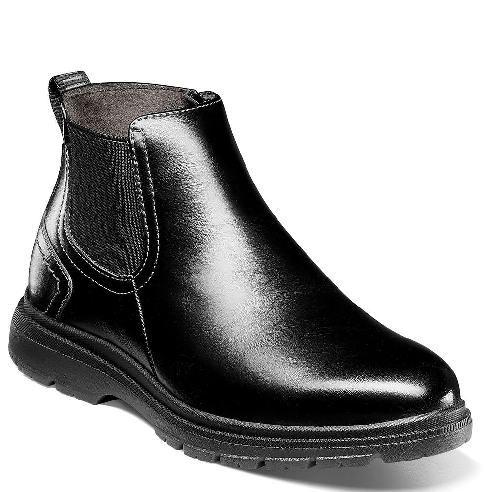 Florsheim Lookout Plain Toe Gore Boot Jr Boys' Toddler-Youth Black Boot 3.5 Youth M -  023936444120