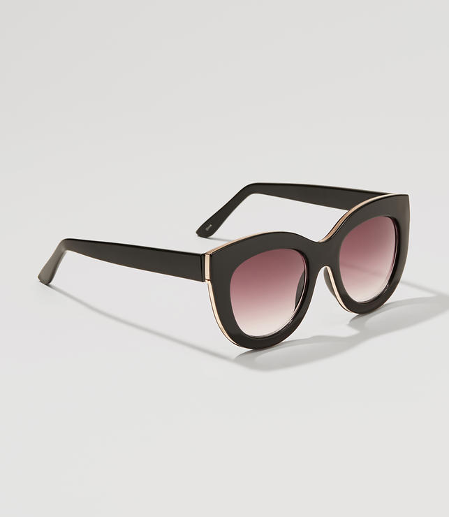 Primary Image of Metallic Edged Cateye Sunglasses