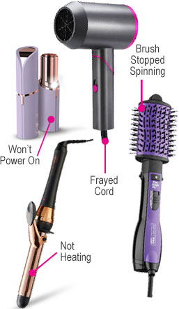 Picture of hair dryer and hair clipper.
