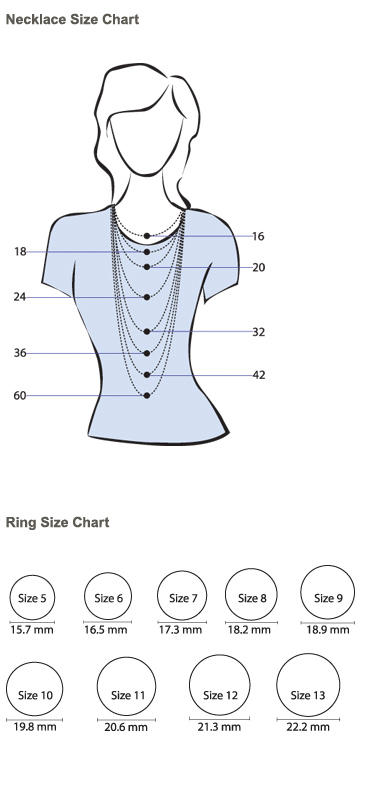 Necklace and Ring sizing chart