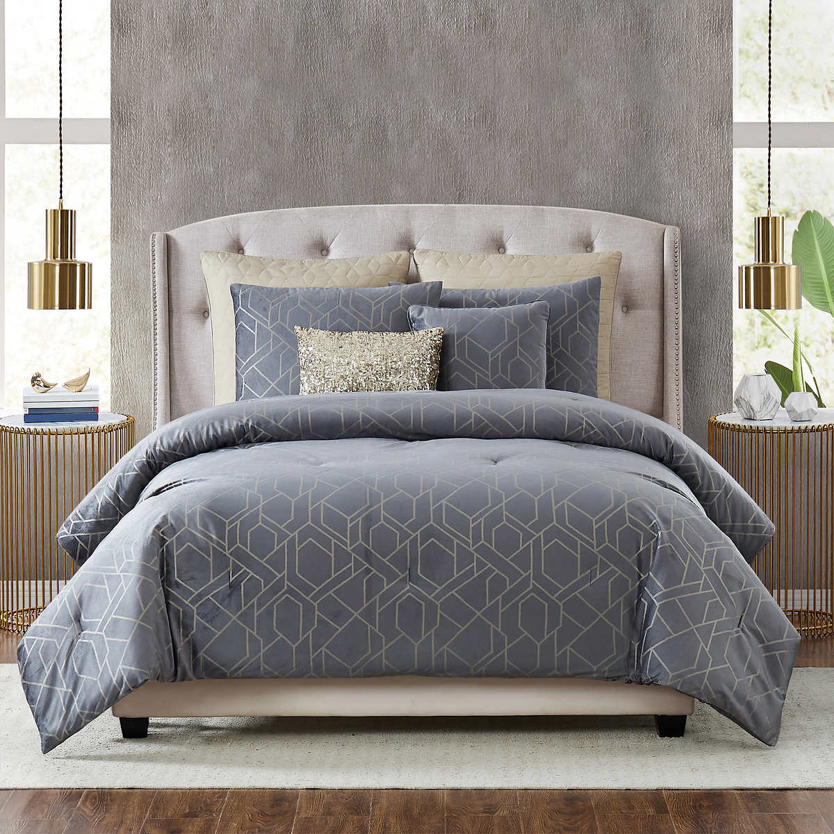 Grey Comforter Sets Queen - Foto Kolekcija