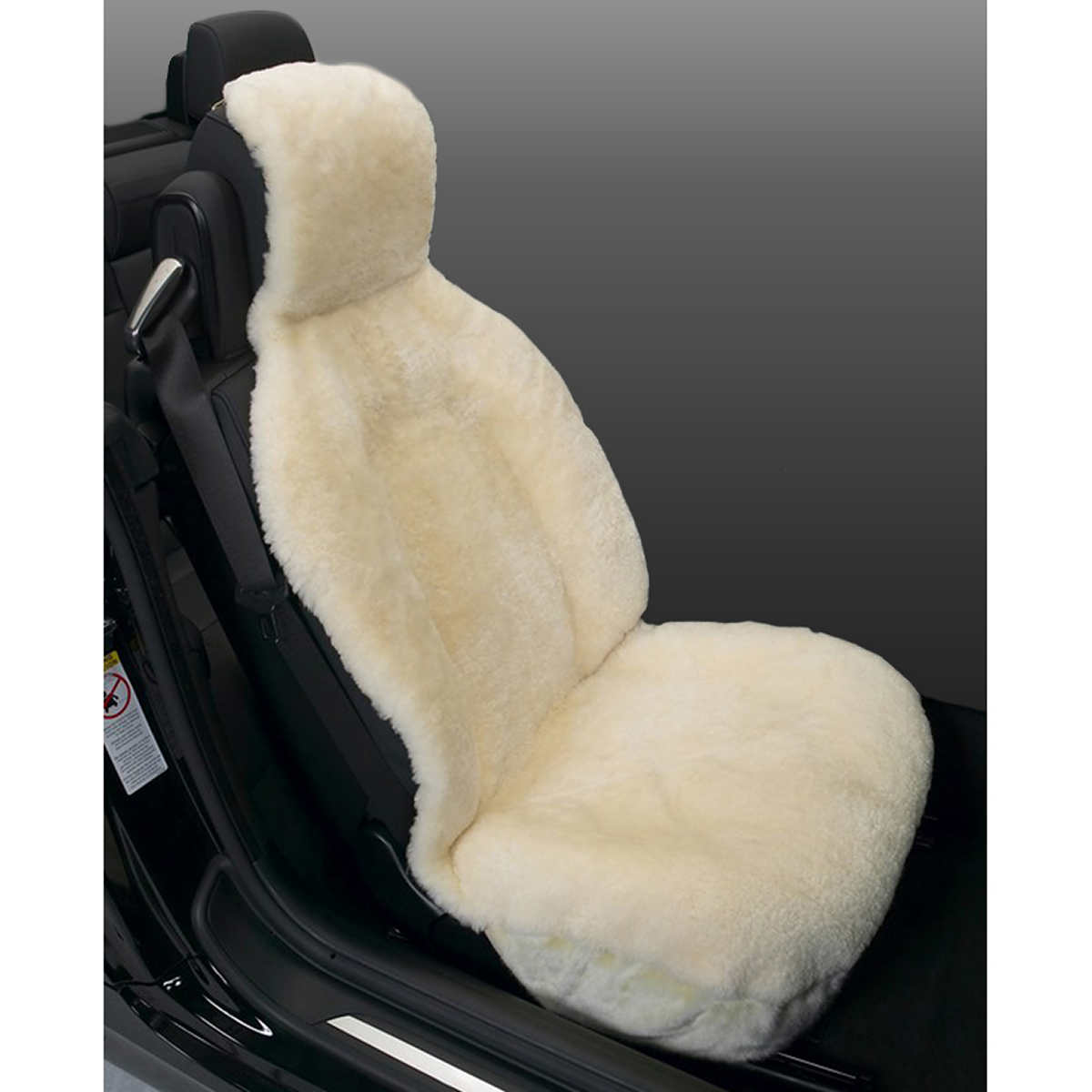 Cream Sideless Sheepskin Seat Cover
