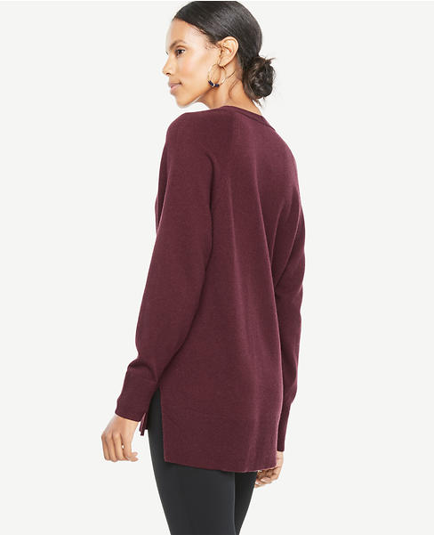 V-Neck Tunic Sweater | Ann Taylor