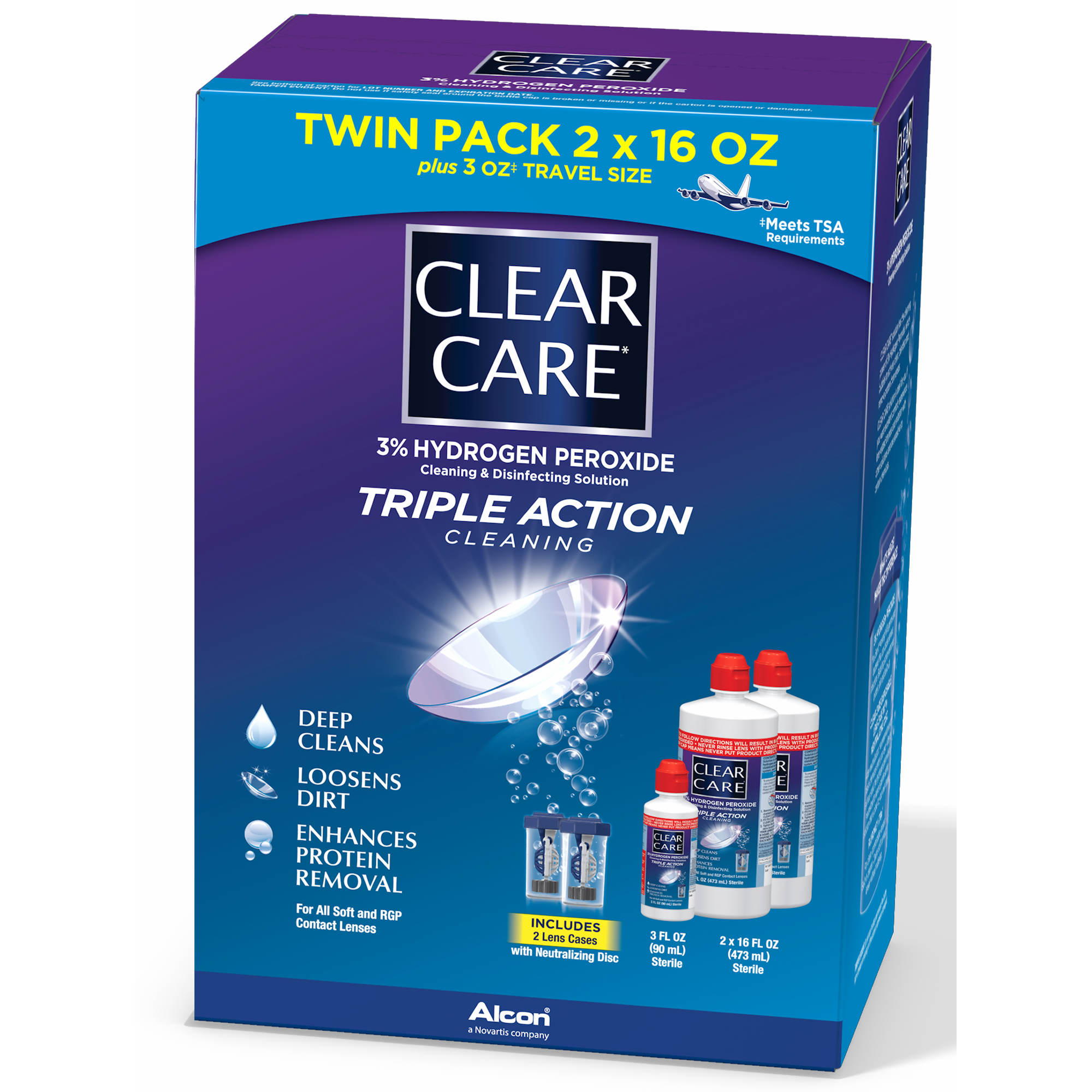 Clear Care Contact Lens Care Solution, 2 pk./16 fl. oz