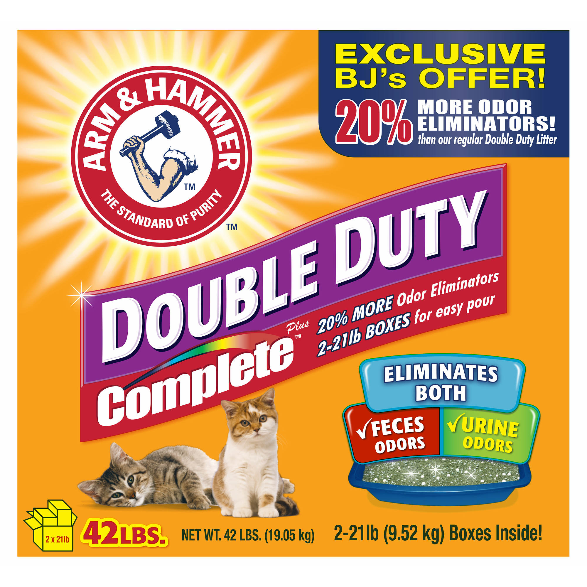 Arm & Hammer Complete DoubleDuty Clumping Litter, 42 lbs. BJs